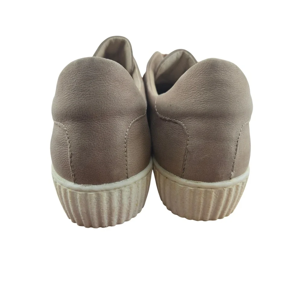 Miz Mooz Women Taupe Leather Knotted Bow Slip On Sneakers EU 39 US 8.5-9 Low Top